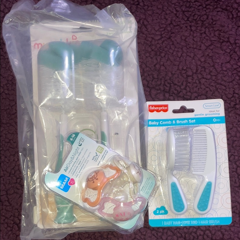 Fisher-Price Blue and Orange Baby Grooming Tools
